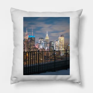 Manhattan Skykline View Pillow