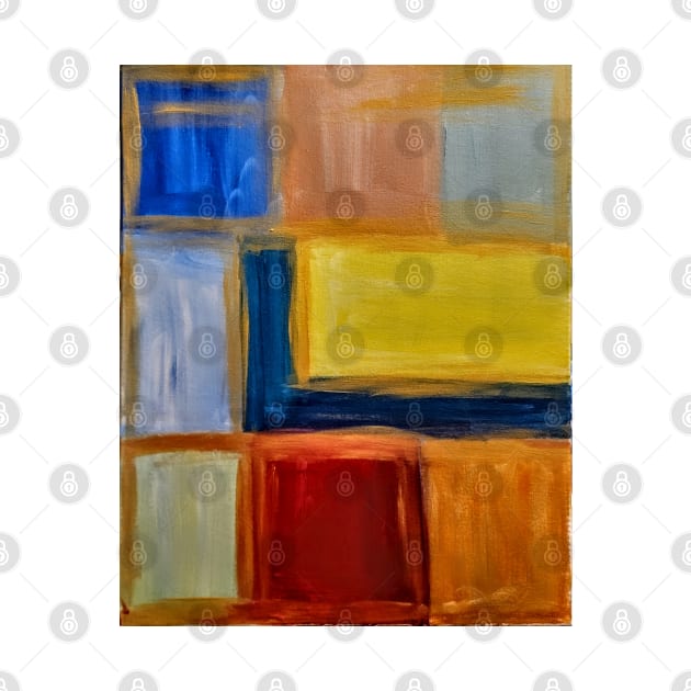 Colorblock abstract painting by kkartwork