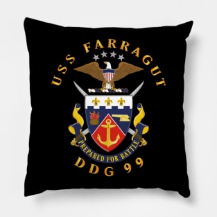 USS Farragut  (DDG - 99) wo Background Pillow