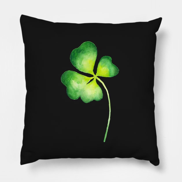 Four leaf clover Pillow by Bridgetdav