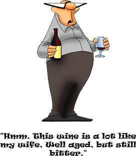 Funny Wine and Wife Cartoon Humor Magnet