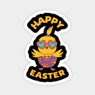 Happy Easter. Colorful and cute chicken design Magnet