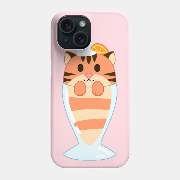 orange tiger shake Phone Case by chibifox