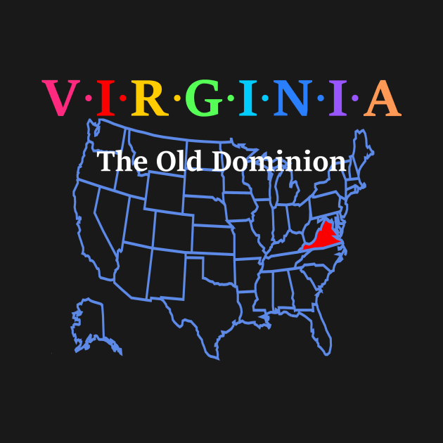 Virginia, USA. The Old Dominion. (With Map) by Koolstudio