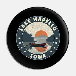 Lake Wapello Iowa Sunset Pin