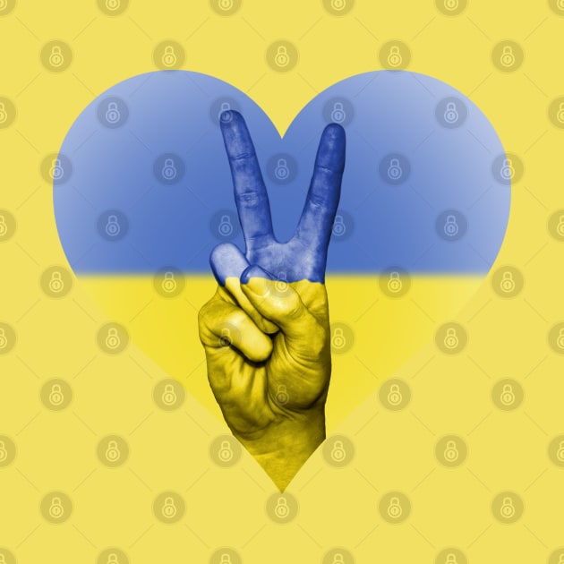 Ukrainian flag inside a heart by tashashimaa