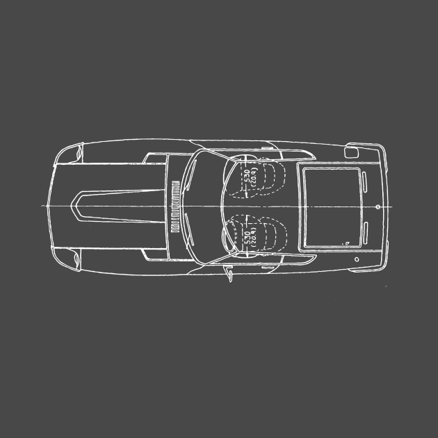 Datsun 240Z blueprint schematic in plan by BuiltOnPurpose