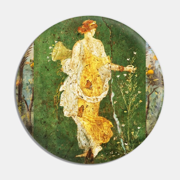 FLORA,POMPEII ,ANTIQUE ROMAN WALL PAINTINGS Flower Garden Flying Birds ,Quince and Apple Trees Pin by BulganLumini