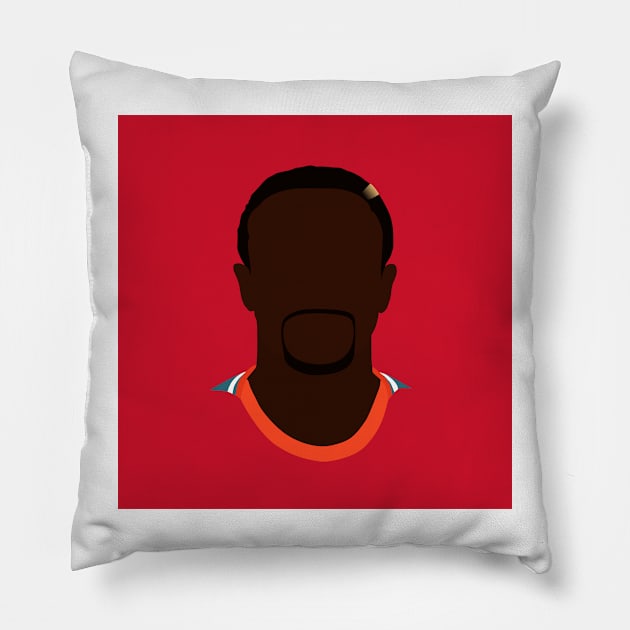 Sadio Mane Minimalistic Face Art Pillow by GotchaFace