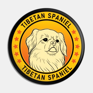 Tibetan Spaniel Dog Portrait Pin