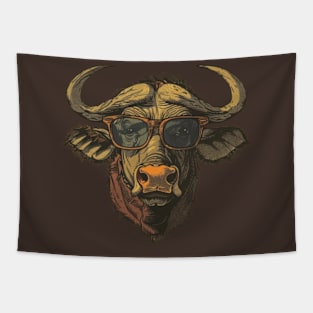 Brainy Bull: The Wise Water Buffalo! Tapestry