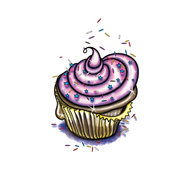 Pink Cup Cake by Julie Ann Stricklin by Julie Ann Stricklin