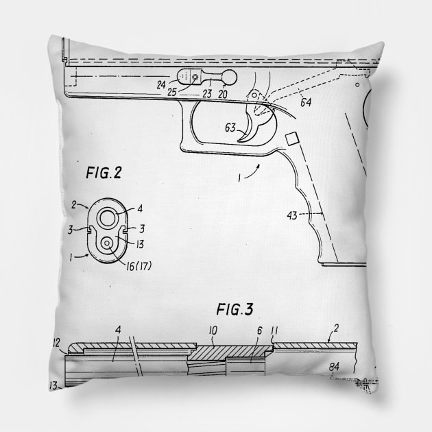 Glock Patent Design Pillow by DennisMcCarson