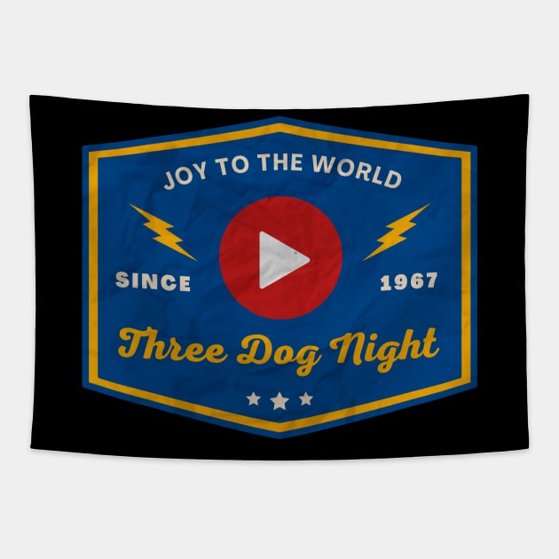 Three Dog Night // Play Button Tapestry by Blue betta