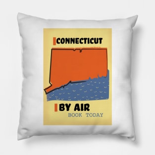 connecticut travel poster. Pillow