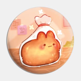 Cute Bunny Loaf Bread with Background Pin