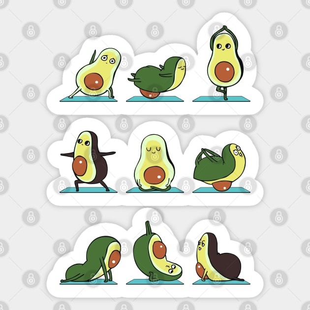 Avocado Yoga - Avocado - Sticker