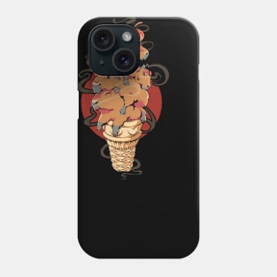 Capybara Ice Cream (Dark Colors) Phone Case