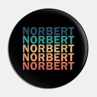 Norbert Name T Shirt - Norbert Vintage Retro Name Gift Item Tee Pin