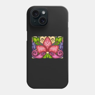 Colored Floral Background in Paisley Garden Indian Style Phone Case