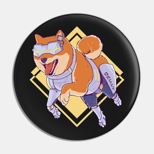 shiba, shiba dog, shiba crypto, crypto shiba, shiba cryptocurrency, robot dog, dog robot, dog army Pin