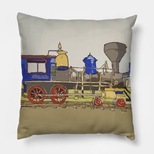 Train from Promontory Point National Historical Park in Utah Pillow