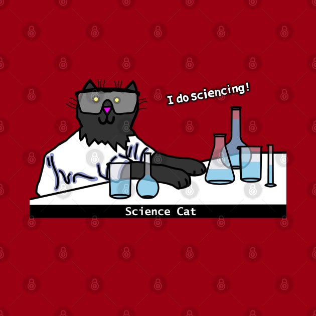 Science Cat doing Science by ellenhenryart