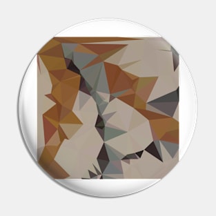 Cornsilk Brown Abstract Low Polygon Background Pin