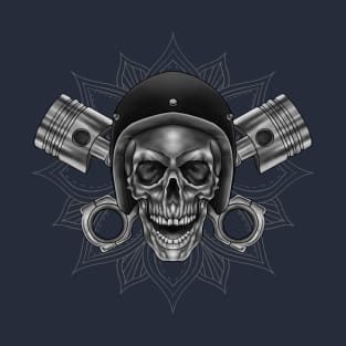 Skull Rider with Helmet T-Shirt