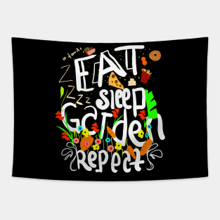 eat sleep garden repeat Tapestry