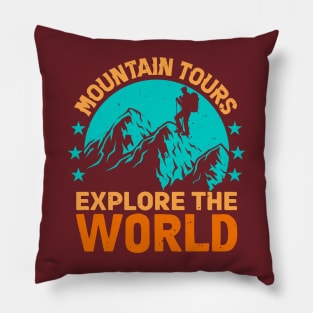 Mountain tours explore the world Pillow