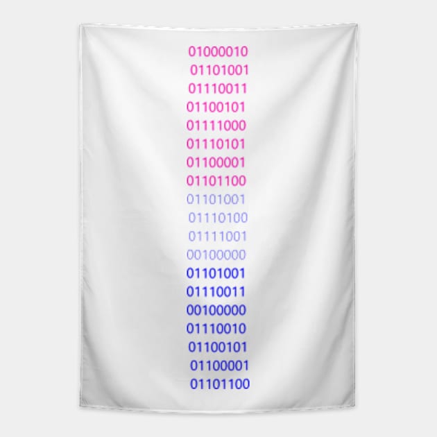 Binary Code Bi Flag Tapestry by Mel_LR