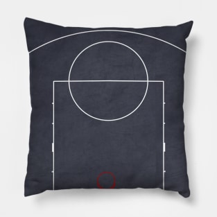 Street Basketball Court | Aerial Illustration Pillow