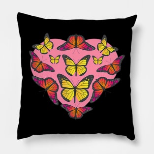 Butterfly Love Heart Pillow