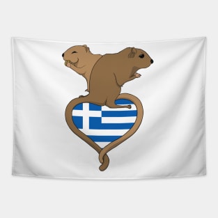 Gerbil Greece (light) Tapestry