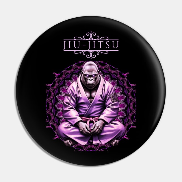 Jiu Jitsu Gorilla Pin by Trip Tank