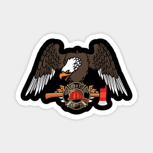 Patriotic Firefighter Eagle Fire Department Magnet