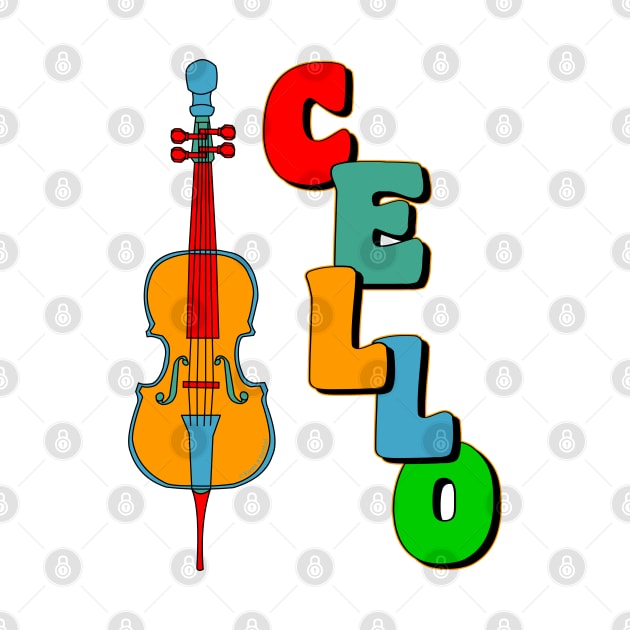 Colorful Cello by Barthol Graphics