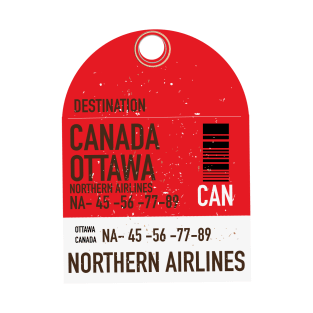 Canada Ottawa Airline ticket T-Shirt