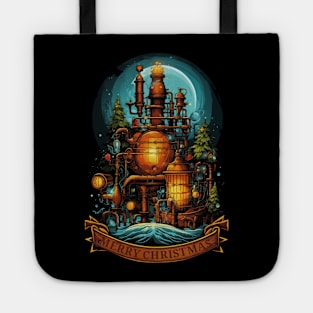 Steampunk Merry Christmas Tote