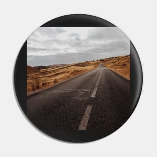 Empty Road in Gloomy Countryside Pin