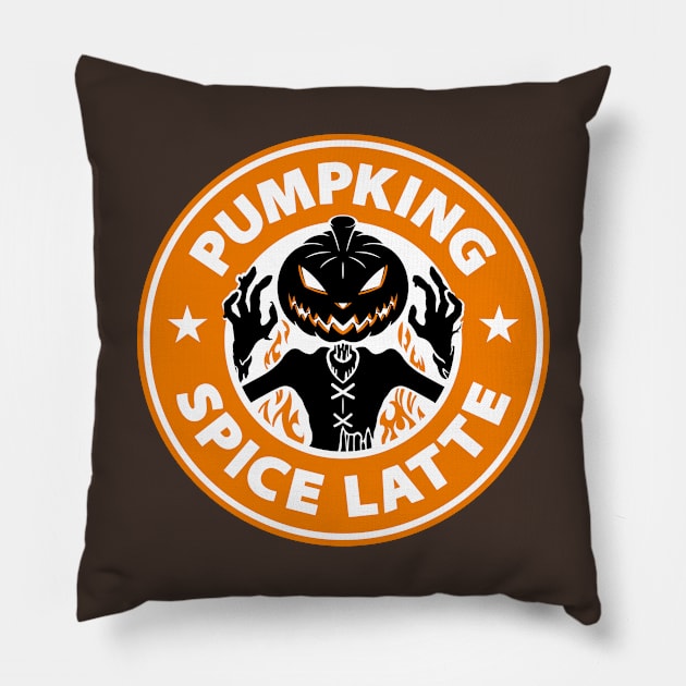 Pumpking Spice Latte Pillow by DCLawrenceUK