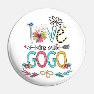 Love Being Called Gogo Happy Mother's Day Pin