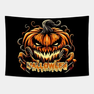 evil pumpkin Tapestry