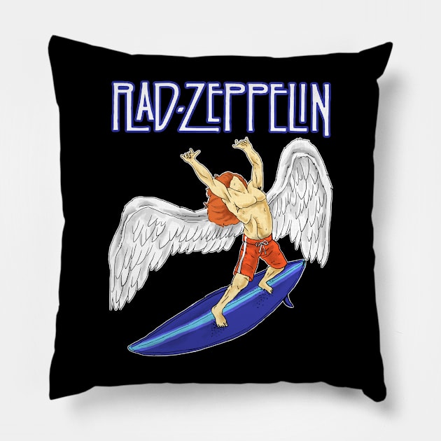 RAD ZEPPELIN Pillow by AMOS_STUDIO