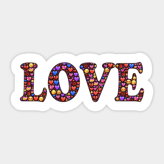Love Filled With Cute Emoji Art Love Emoji Sticker Teepublic Love Filled With Cute Emoji Art Love Emoji Sticker Teepublic