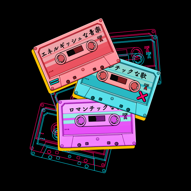 Casette tapes (for dark background) by AnGo