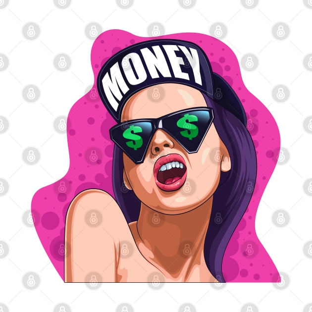 Girls love money. by art object