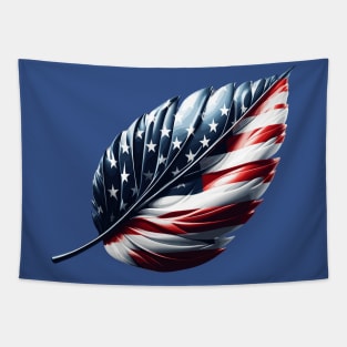 USA Flag Leaf Tapestry