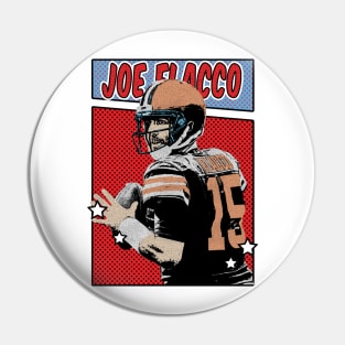 Joe Flacco 15 Pop Art Comic Style Pin